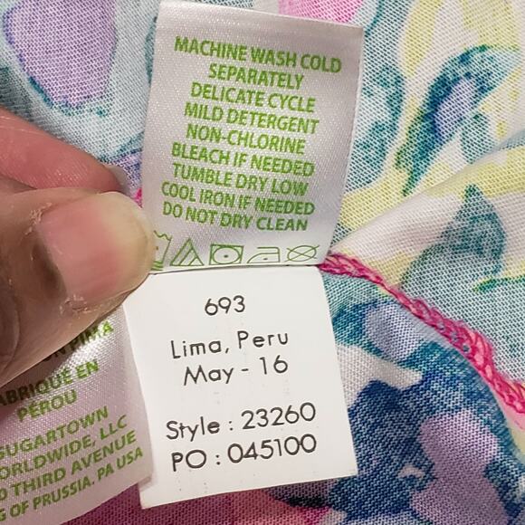 Lilly Pulitzer Melle Trapeze Tank Dress Sz Large Magneta Hottie Colorful Floral - Picture 9 of 11